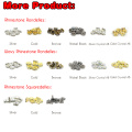 Comercio al por mayor de DIY Chapado en Oro ondulado Side Metal Rondelle Beads Fabricación de Joyas Crystal Clear Glass Spacer Beads IA0202
